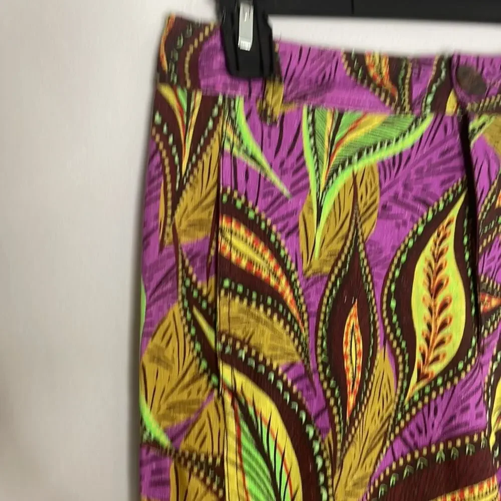 NWOT Zara purple floral linen pants